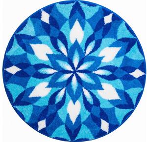 Koupelnová předložka Grund Mandala - Křídla radosti modré Typ: 80x80 cm kruh