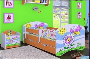 Dětská postel se šuplíkem 180x90cm PALOUČEK - oranžová