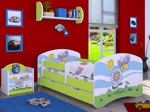 Dětská postel se šuplíkem 160x80cm PALOUČEK - zelená