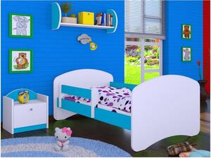 Dětská postel bez šuplíku 160x80cm BEZ MOTIVU - modrá