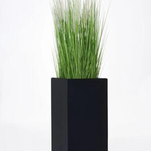 Květináč BLOCK s umělou rostlinou PAMPAS, sklolaminát, celková výška 170 cm, antracit