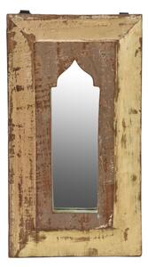 Zrcadlo v rámu z teakového dřeva, 23,2x2,5x37cm