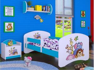 Dětská postel bez šuplíku 160x80cm SAFARI - modrá
