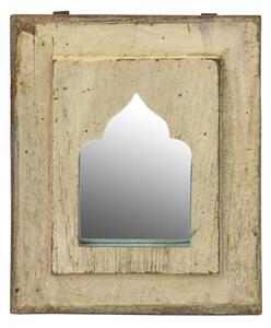 Zrcadlo v rámu z teakového dřeva, 22x2x27cm