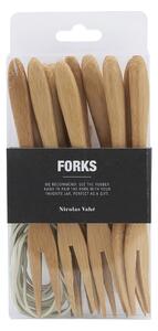 Bambusové vidličky 12 ks Nicolas Vahé - přírodní