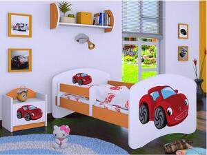 Dětská postel bez šuplíku 160x80cm RED CAR - oranžová