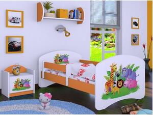 Dětská postel bez šuplíku 160x80cm MADAGASKAR - oranžová