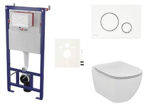 Cenově zvýhodněný závěsný WC set SAT do lehkých stěn / předstěnová montáž+ WC Ideal Standard Tesi SIKOSSTES70K