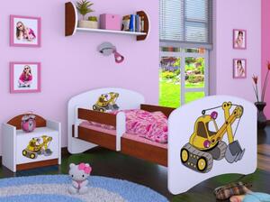 Dětská postel bez šuplíku 180x90cm ŽLUTÝ BAGR - kalvados