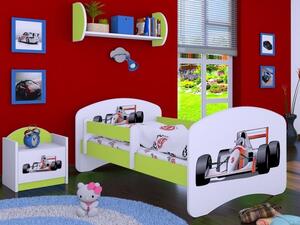Dětská postel bez šuplíku 160x80cm FORMULE F1 - zelená