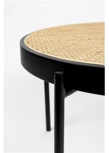 Zuiver Ratanový konferenční stolek SPIKE Ø65 x 40 cm, černý/přírodní 2300315