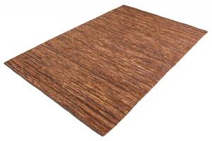 (3558) PURE hnědý koberec z kůže a konopí 230x160cm