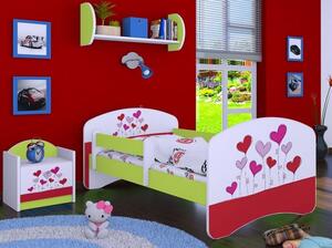 Dětská postel bez šuplíku 160x80cm LOVE - zelená
