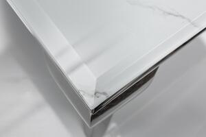 (2897) MODERNO TEMPO luxusní konferenční stůl bílý mramor 100 cm