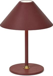 Vínově červená kovová nabíjecí stolní LED lampa Halo Design Hygge