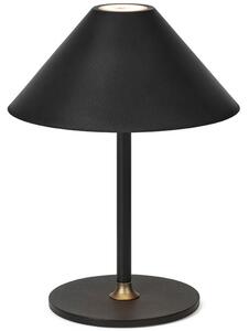 Černá plastová nabíjecí stolní LED lampa Halo Design Hygge 19,5 cm