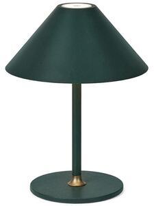 Tmavě zelená kovová nabíjecí stolní LED lampa Halo Design Hygge