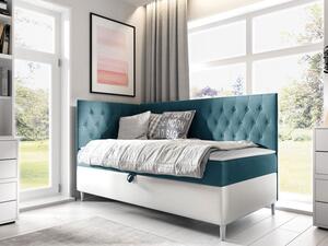 Kontinentální postel Junior Gerdise 3, Strana: levá, Rozměr postele: 90x200, Barva:: ekokoža Soft 017 (biała) + Fresh 34 5903211193415