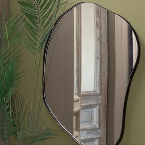 Hoorns Černé kovové závěsné zrcadlo Mona 100 x 70 cm