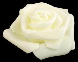 Dekorační pěnová růže Ø6 cm barva 13 krémová světlá, 10 ks