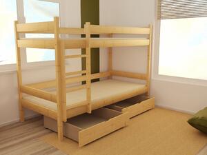 Dětská patrová postel z MASIVU 180x80cm bez šuplíku - PP002