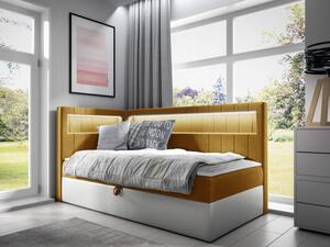 Kontinentální jednolůžková postel Junior Ribezo 3, Strana: levá, Rozměr postele: 90x200, Barva:: ekokůže Soft 017 + Fresh 37 5903211194320