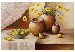 Obraz na plátně Žluté květy ve váze Rozměry: 90 x 60 cm