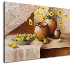Obraz na plátně Žluté květy ve váze Velikost: 100 x 70 cm
