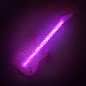 Kytara - bílé LED nástěnné světlo, 3D tisk