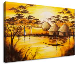 Gario Obraz na plátně Africká vesnice Velikost: 120 x 80 cm