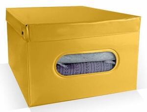 Skládací úložný box PVC Compactor Nordic 50 x 38.5 x 24 cm, žlutý