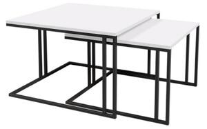 Set 2 konferenčních stolků Froyw, Barva: černá / dub craft zlatý 5903211310492