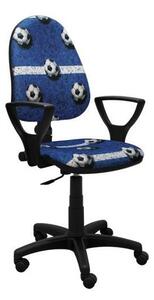 Dětská otočná židle GREG - FOTBAL modrá
