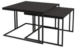 Set 2 konferenčních stolků Froyw, Barva: černá / dub craft zlatý 5903211310492