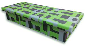 Jednolůžková postel (válenda) 90 cm Janae 10 (Gusto 5A zelená). 793090