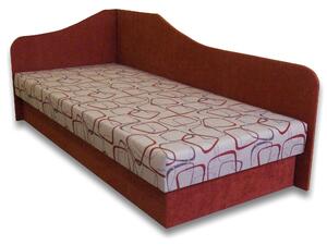 Jednolůžková postel (válenda) 80 cm Lady 87 (Cihlová 41 + Dodo 1008) (L). Vlastní profesionální přeprava až k Vám domů 793105