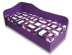 Jednolůžková postel (válenda) 80 cm Lady 87 (Fialová 49 + Gusto 10) (L). 793109