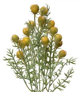 Umělá květina žlutá Love in a mist - 47 cm