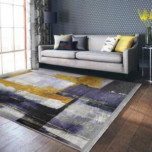 Žluto-tmavě modrý pratelný koberec 80x150 cm Unique – Mila Home