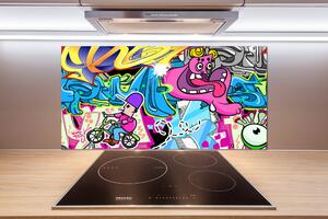 Skleněný panel do kuchynské linky Graffiti pl-pksh-100x50-f-38479152
