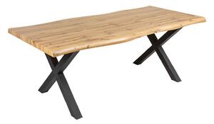 Designový jídelní stůl Kaniesa 160 cm hnědý - vzor divoký dub