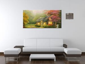 Obraz na plátně Dům u pramene Velikost: 60 x 50 cm