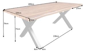 Designový jídelní stůl Kaniesa 200 cm vzor ořech - II. třída