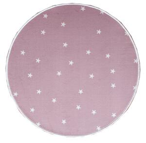 Vopi koberce Kusový dětský koberec Hvězdičky růžové kruh - 100x100 (průměr) kruh cm
