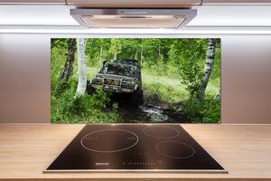 Dekorační panel sklo Jeep v lese pl-pksh-100x50-f-4134018