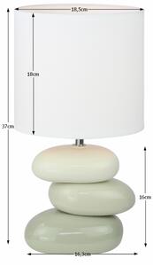 TEMPO Keramická stolní lampa, bílá / šedá, QENNY TYP 4