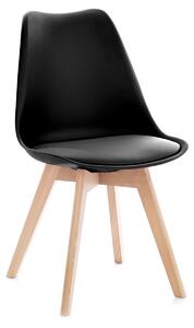Jídelní židle s polštářem Černý TEMPA