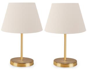 Opviq Sada 2 stolních lamp Deno krémová