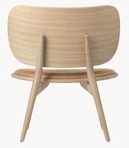 Kožená židle s dřevěnými nohami Rock, ručně vyrobená
