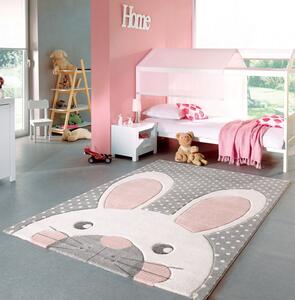 Vopi | Dětský koberec Kiddy 20341/295 Bunny - Kruh 120 cm průměr